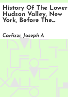 History_of_the_lower_Hudson_Valley__New_York__before_the_revolution