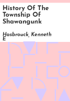 History_of_the_Township_of_Shawangunk